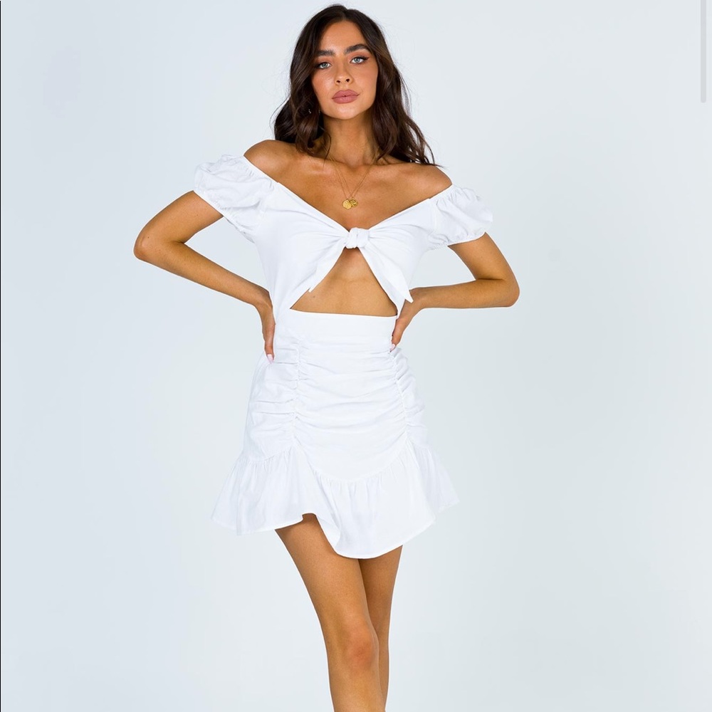 MONARCH MINI DRESS WHITE PrincessPolly (graduation dress)